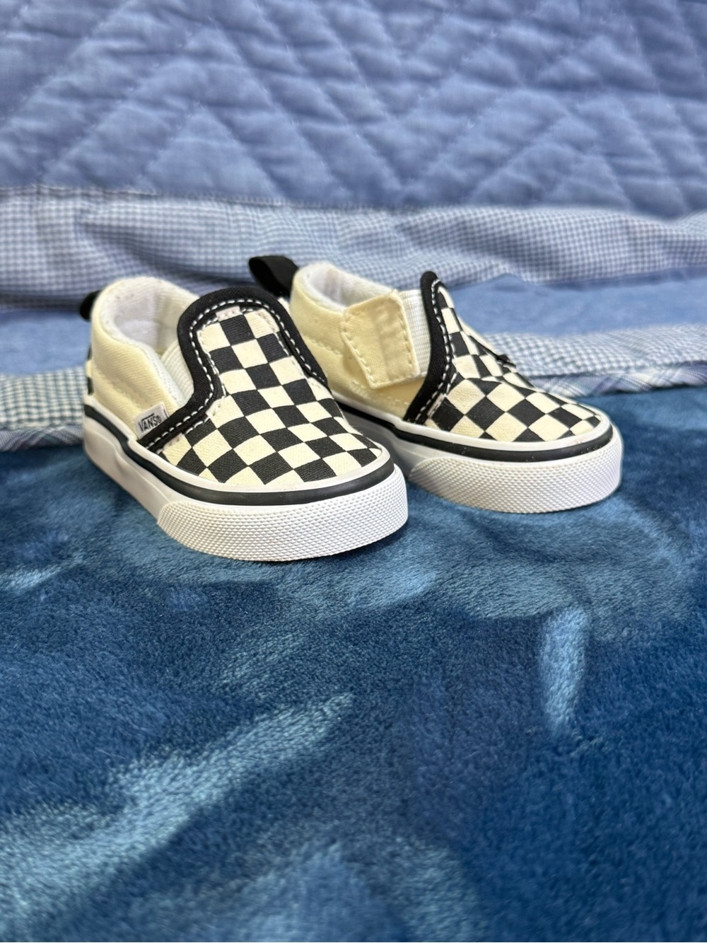 Masters Kids Checkerboard Slip-On Sneakers Black/White